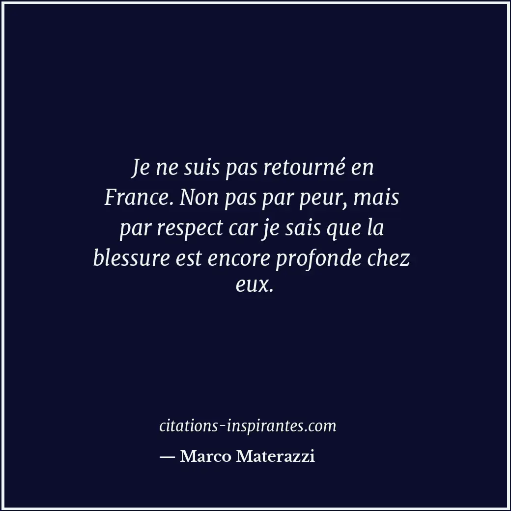 Citation de Marco Materazzi