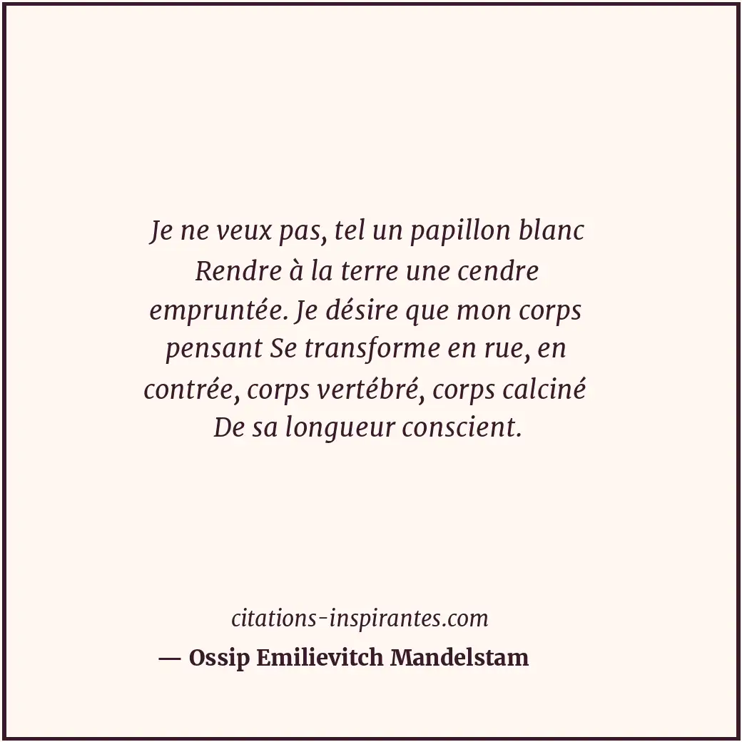 Citation de Ossip Emilievitch Mandelstam