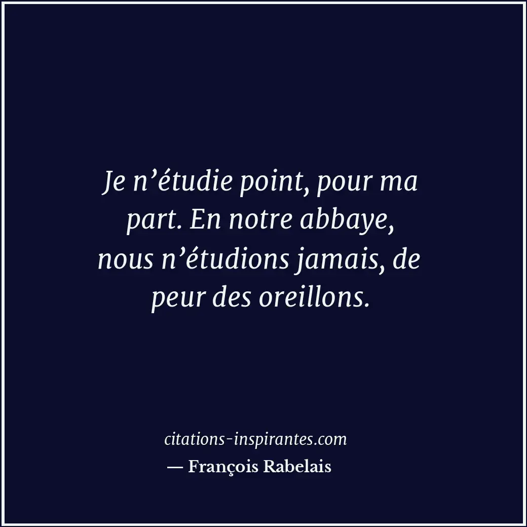 Citation de François Rabelais