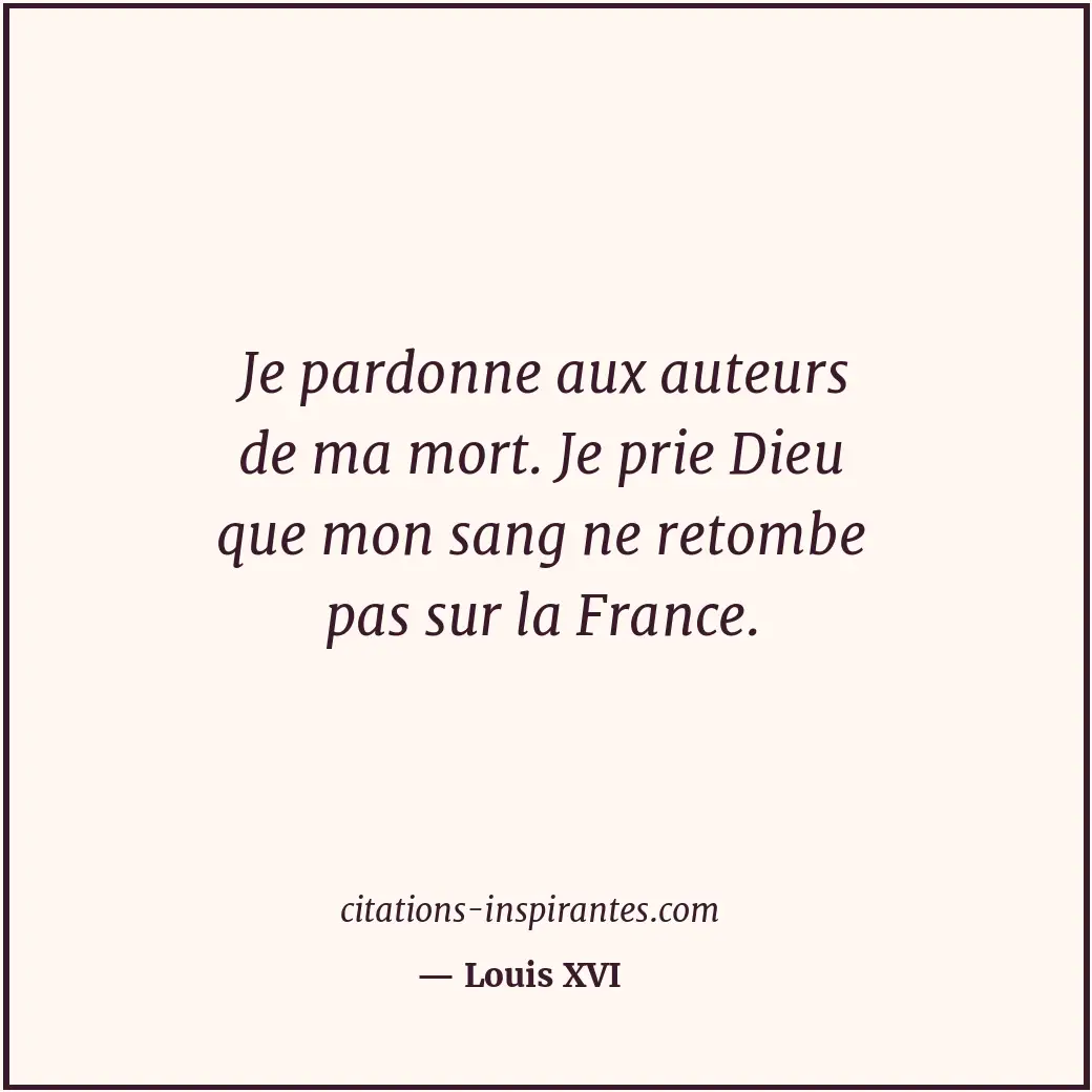 Citation de Louis XVI