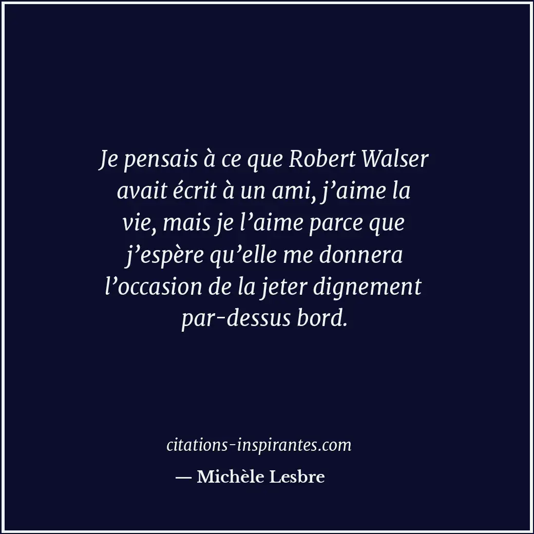 Citation de Michèle Lesbre