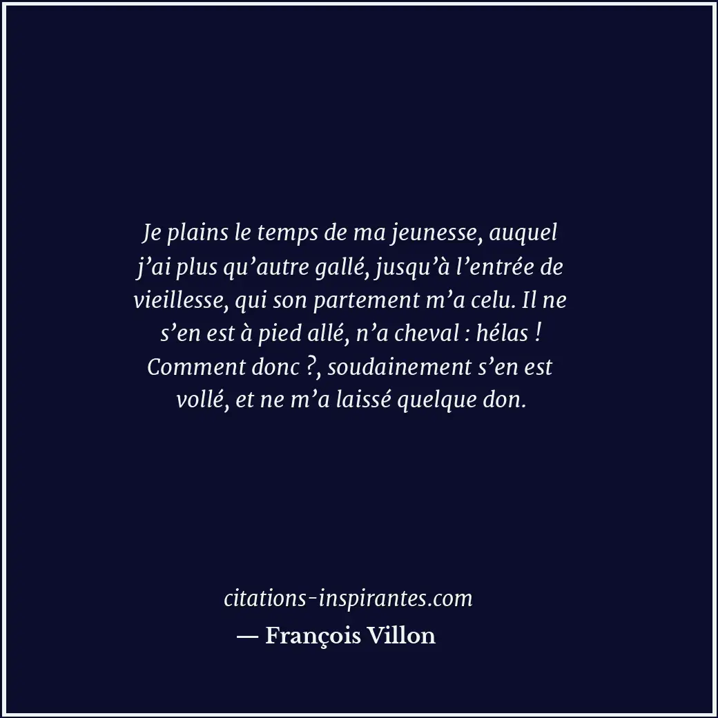 Citation de François Villon