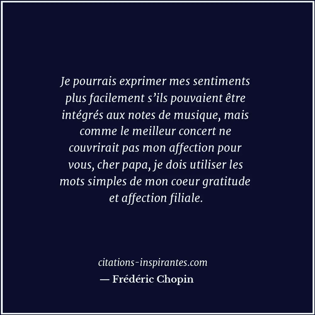Citation de Frédéric Chopin