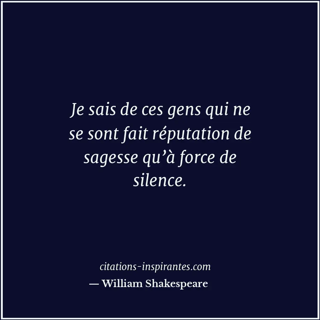 Citation de William Shakespeare