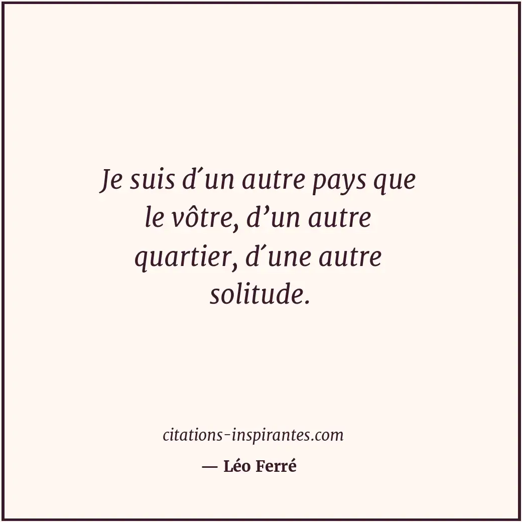 Citation de Léo Ferré