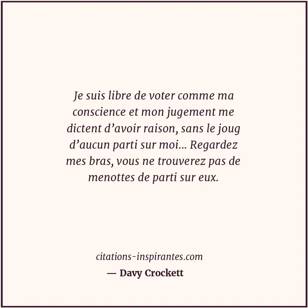 Citation de Davy Crockett