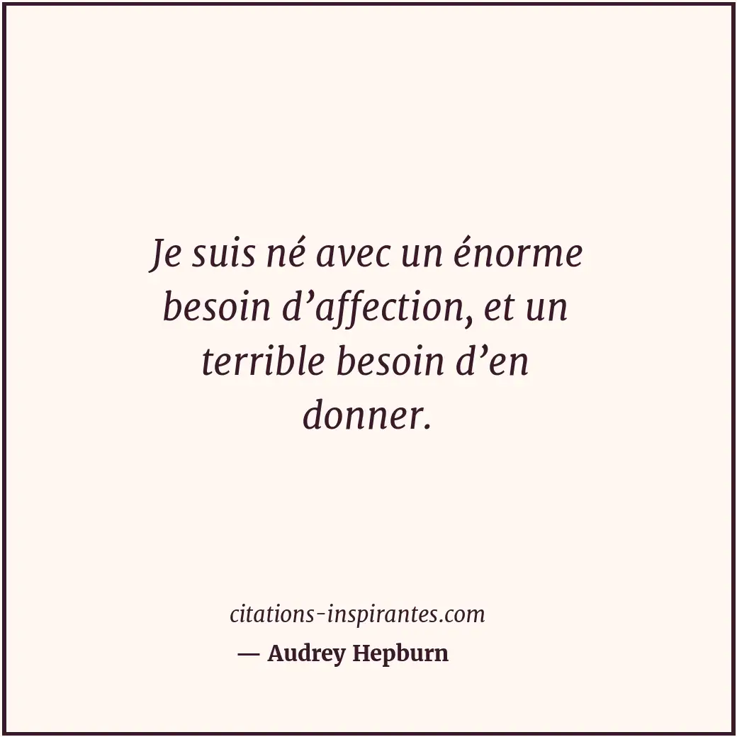 Citation de Audrey Hepburn