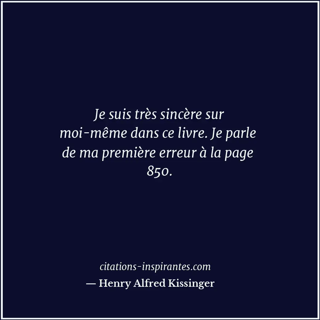 Citation de Henry Alfred Kissinger