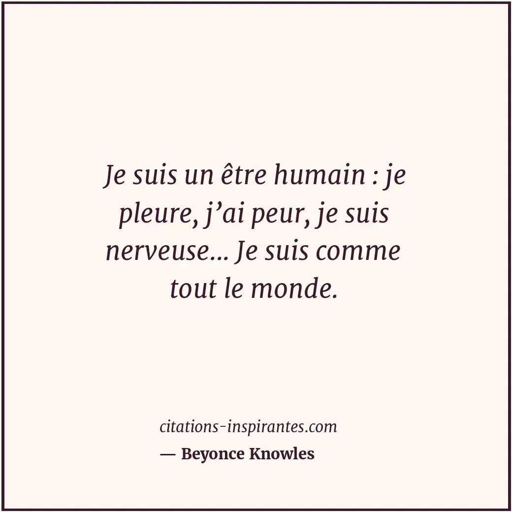 Citation de Beyonce Knowles