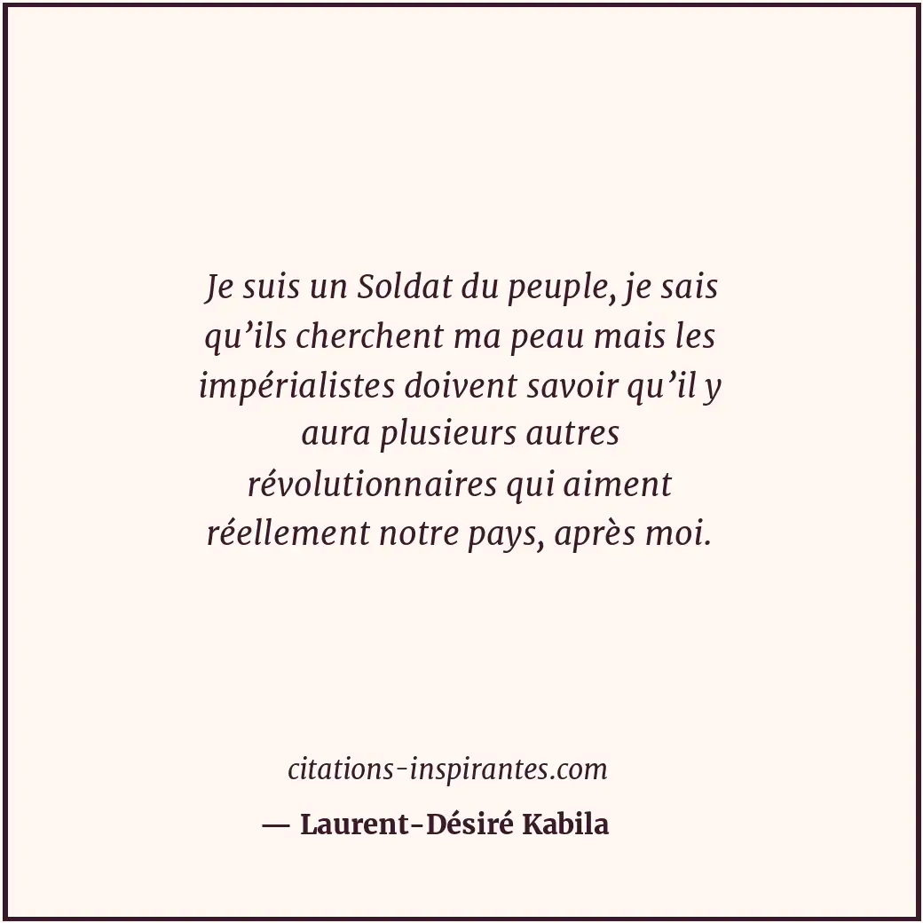 Citation de Laurent-Désiré Kabila