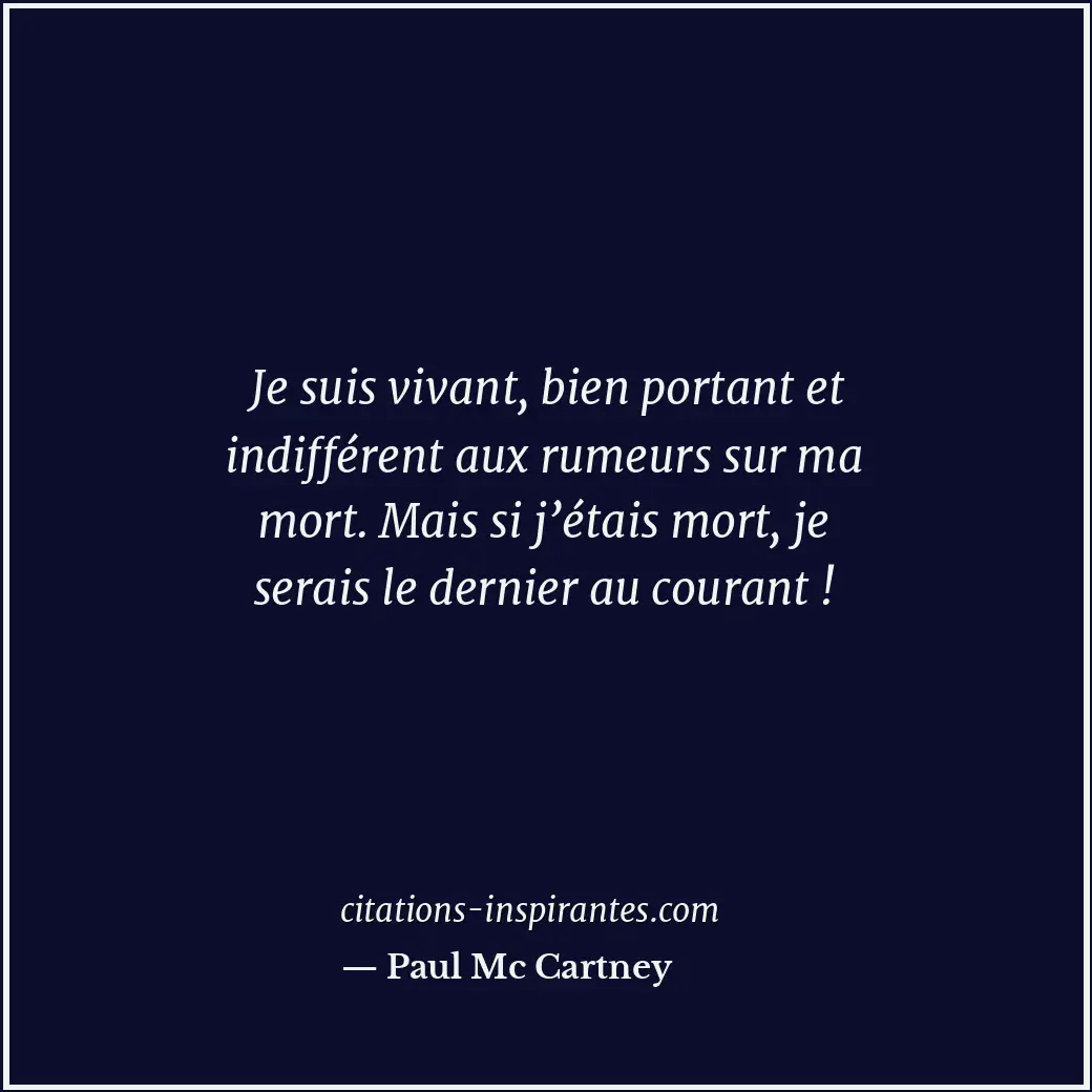 Citation de Paul Mc Cartney