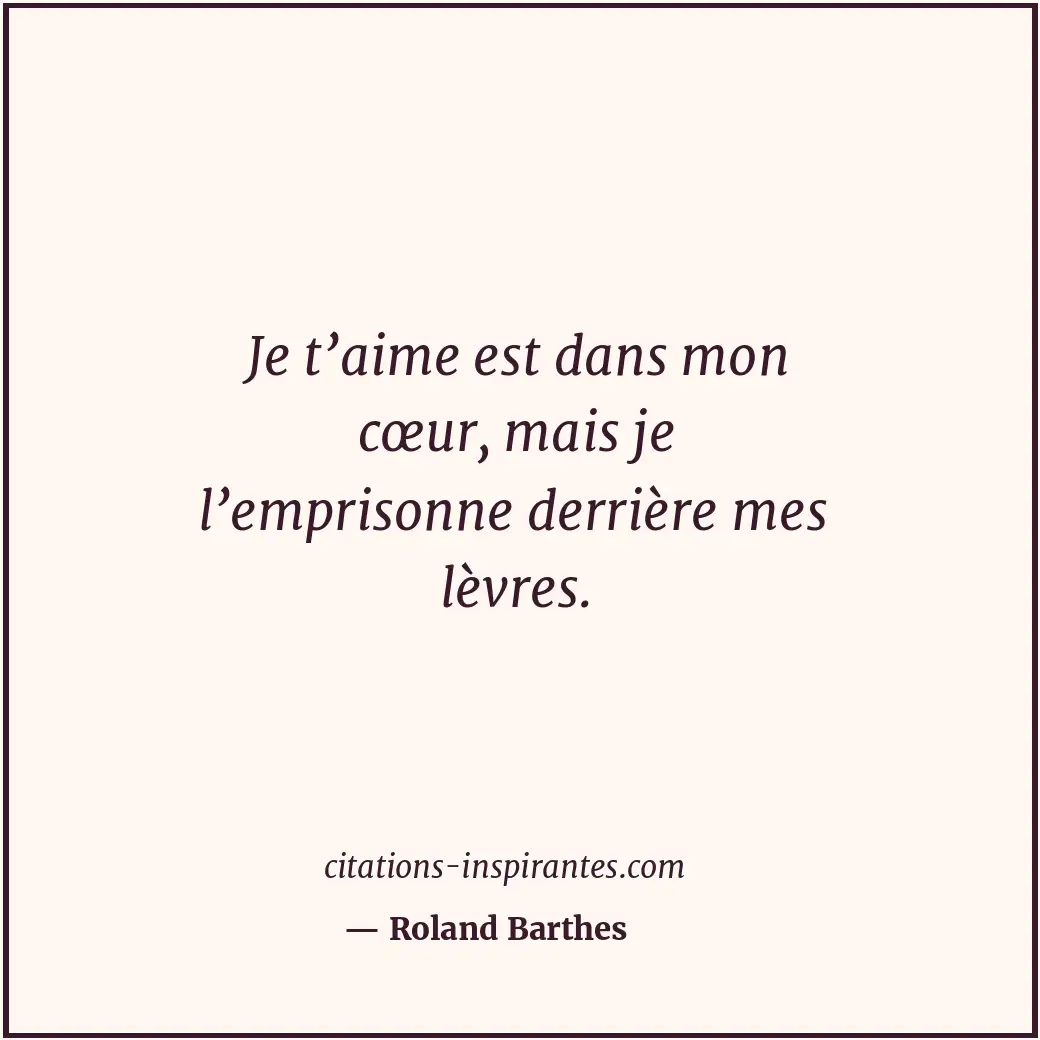 Citation de Roland Barthes