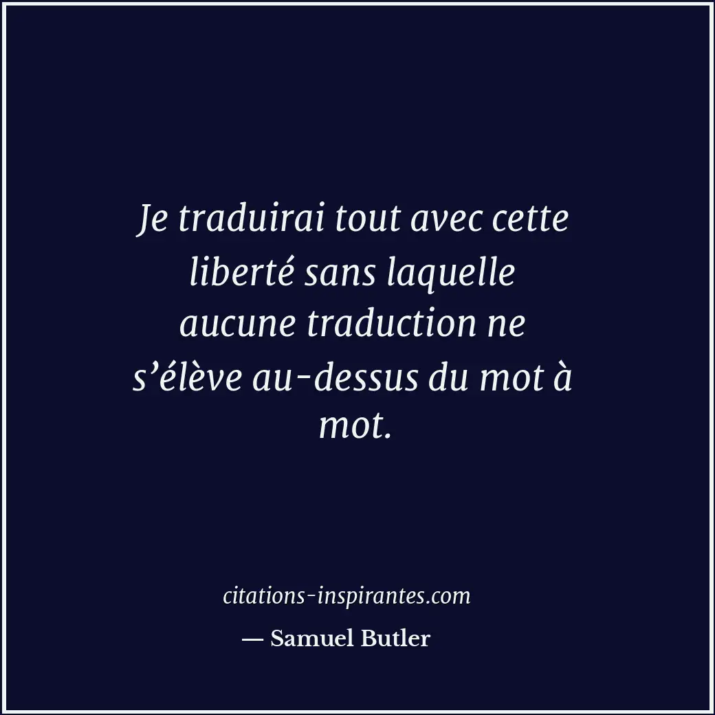 Citation de Samuel Butler