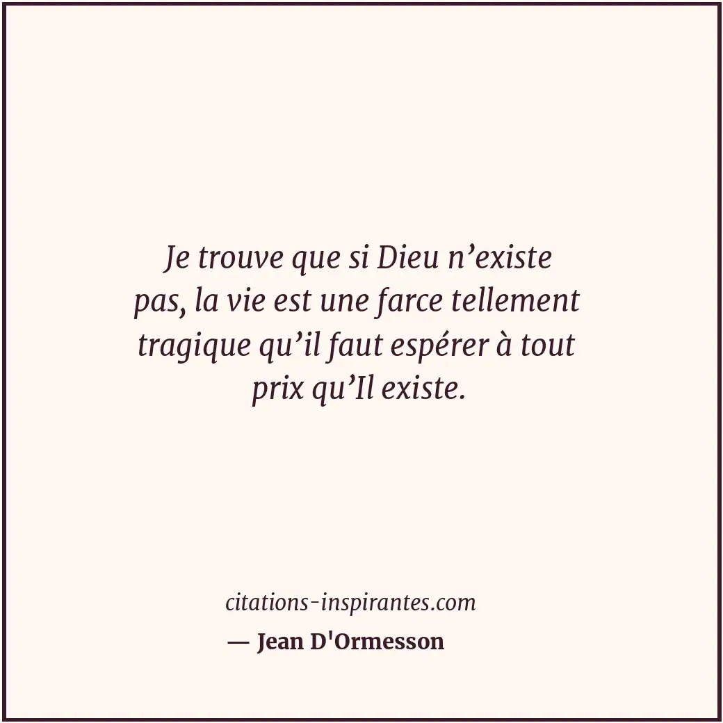 Citation de Jean D'Ormesson