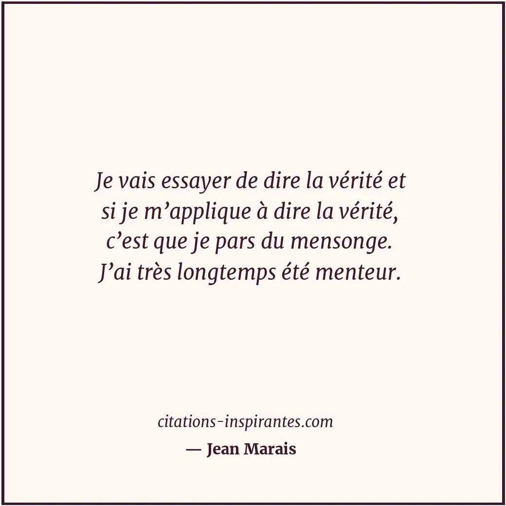 Citation de Jean Marais