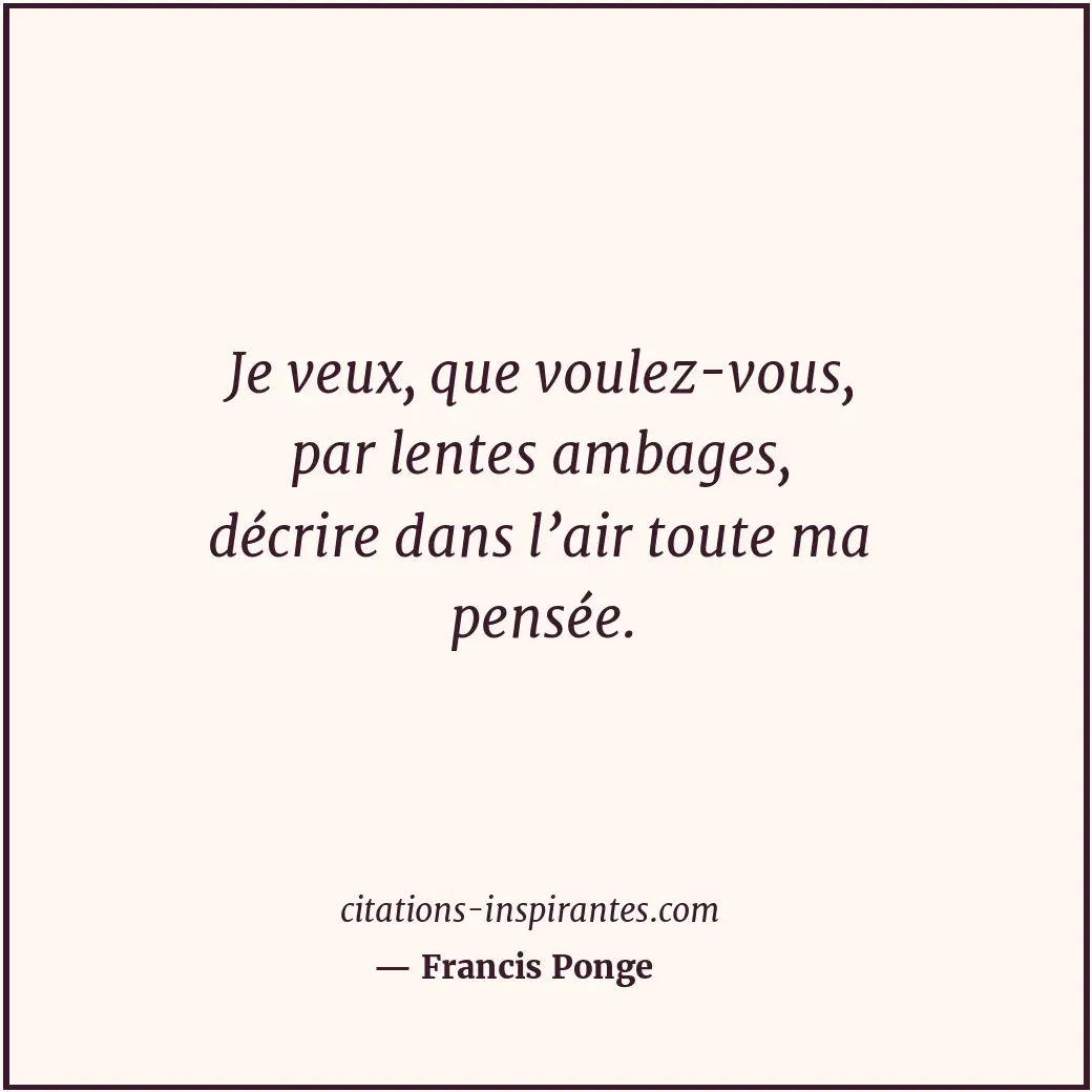 Citation de Francis Ponge