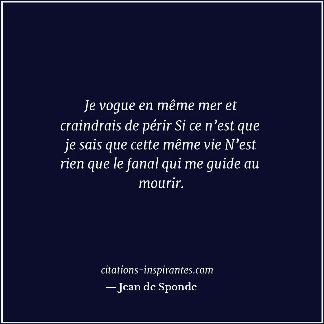 Citation de Jean de Sponde