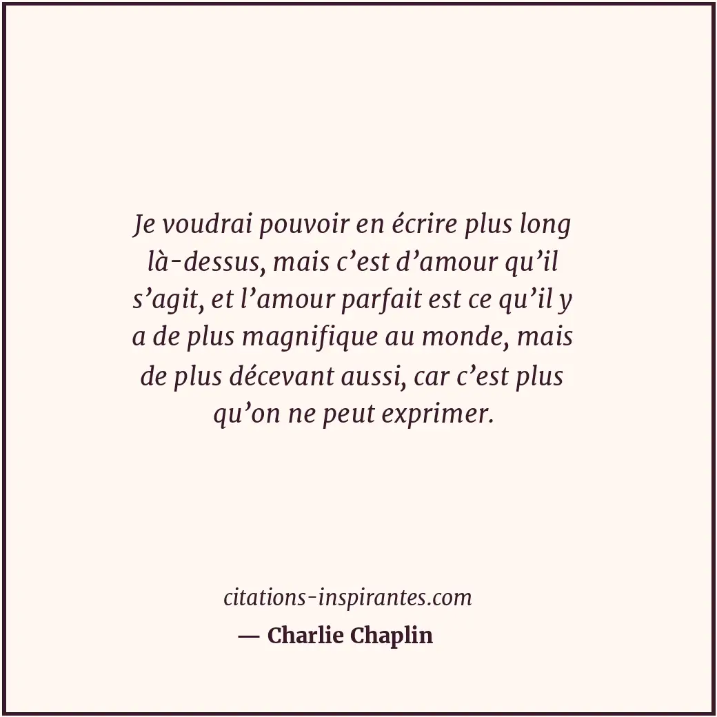Citation de Charlie Chaplin