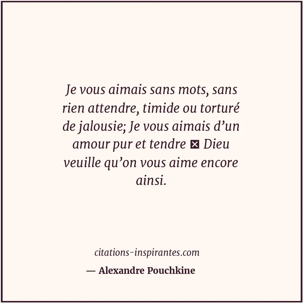 Citation de Alexandre Pouchkine