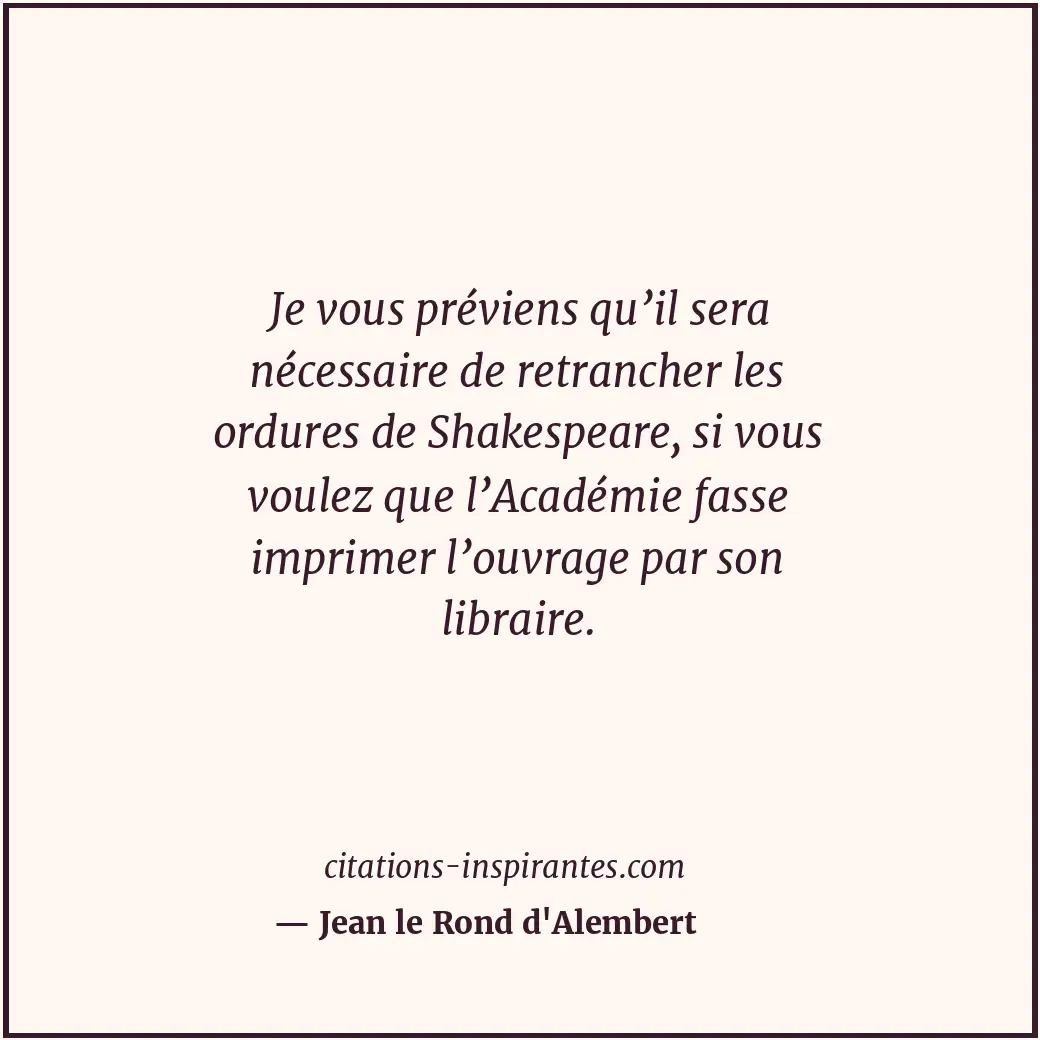 Citation de Jean le Rond d'Alembert