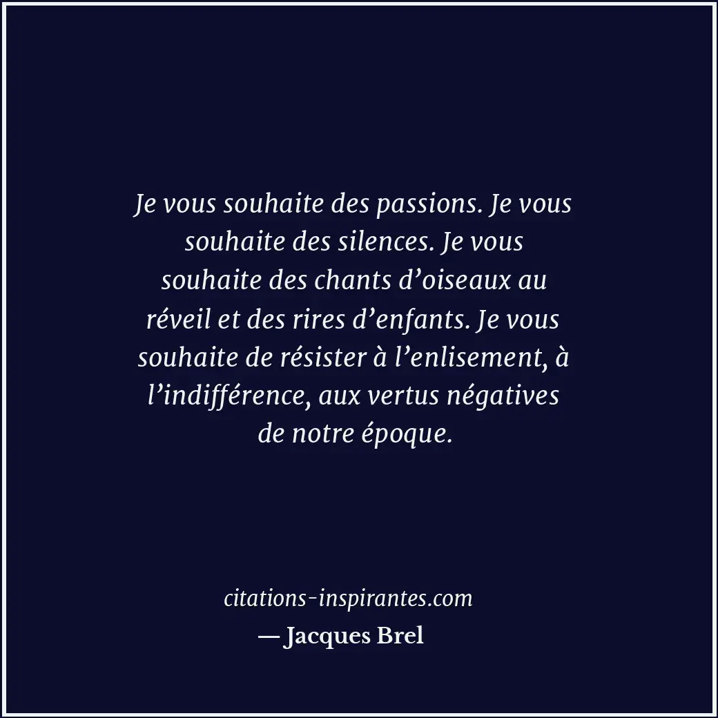 Citation de Jacques Brel