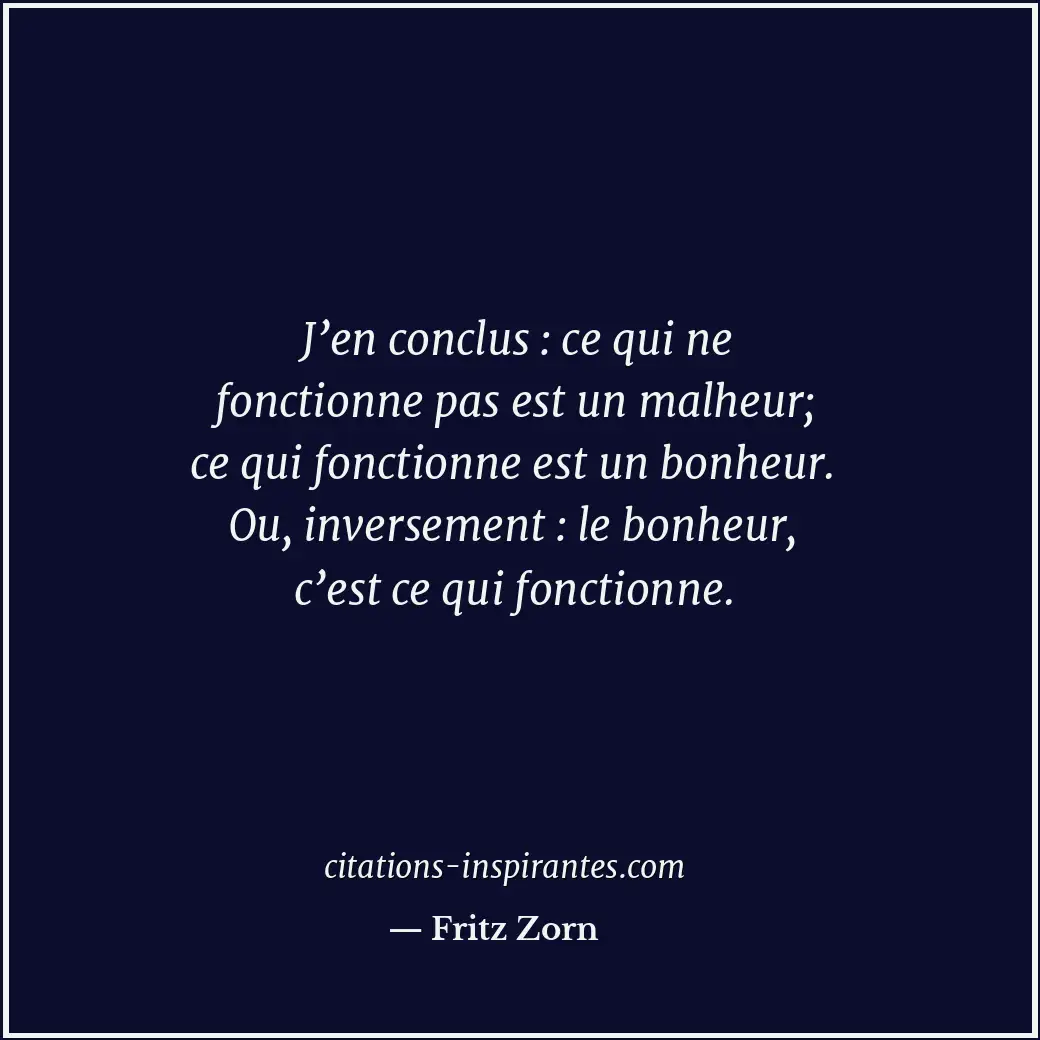 Citation de Fritz Zorn