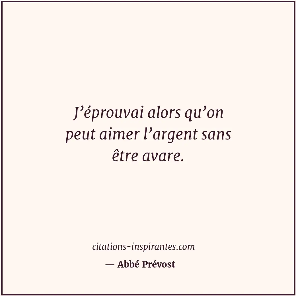 Citation de Abbé Prévost