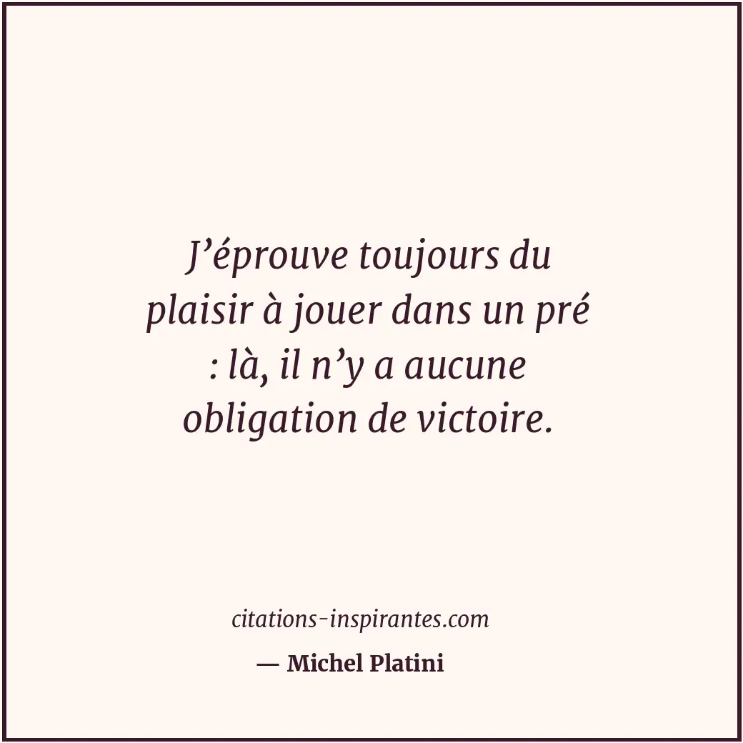 Citation de Michel Platini