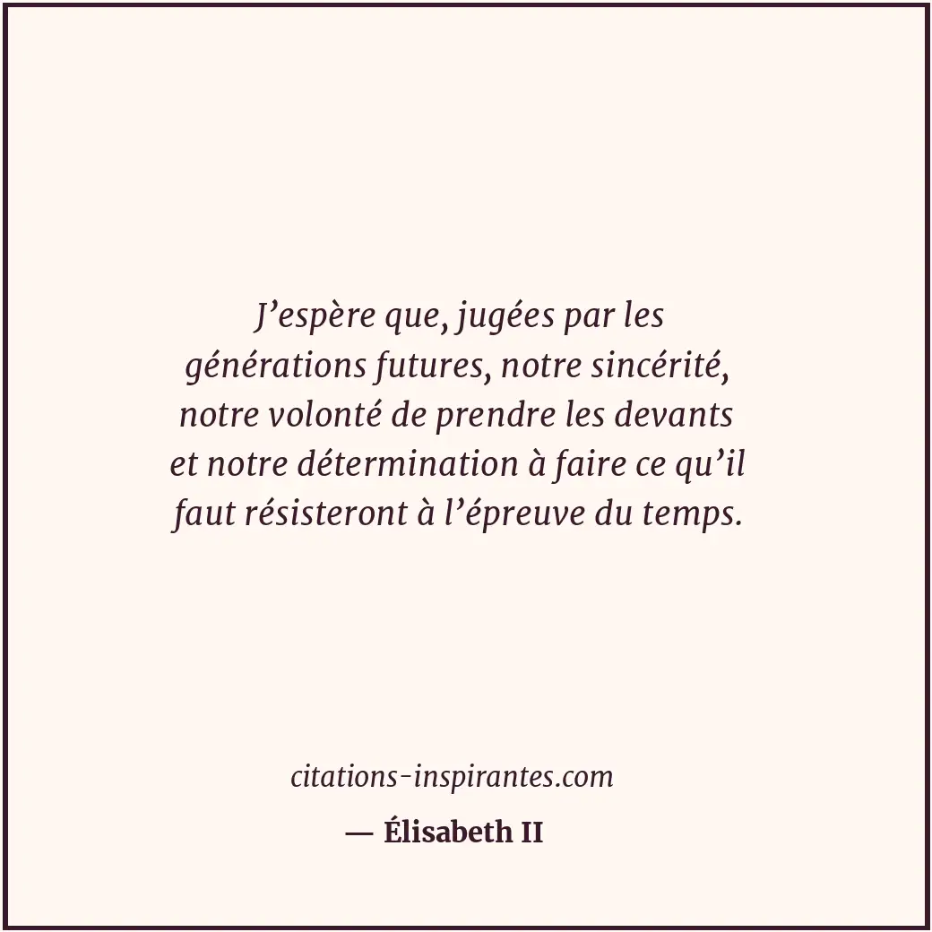 Citation de Élisabeth II