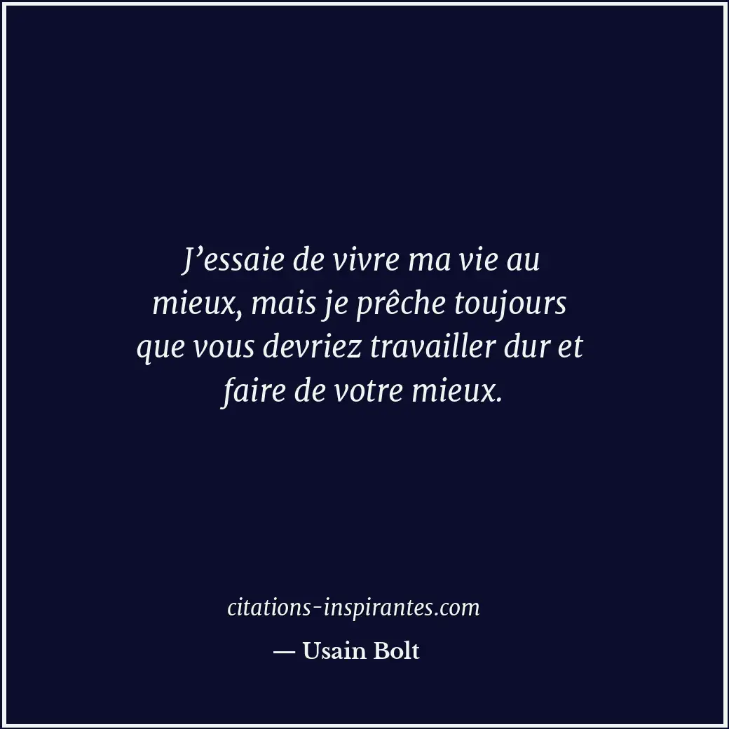Citation de Usain Bolt