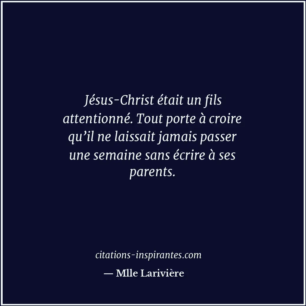 Citation de Mlle Larivière