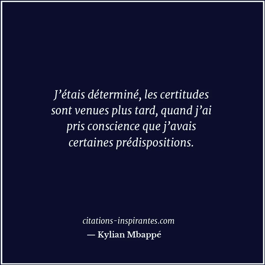 Citation de Kylian Mbappé