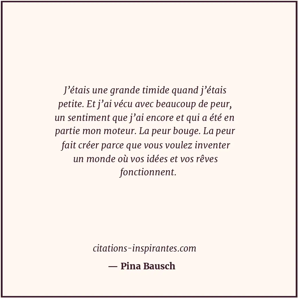 Citation de Pina Bausch