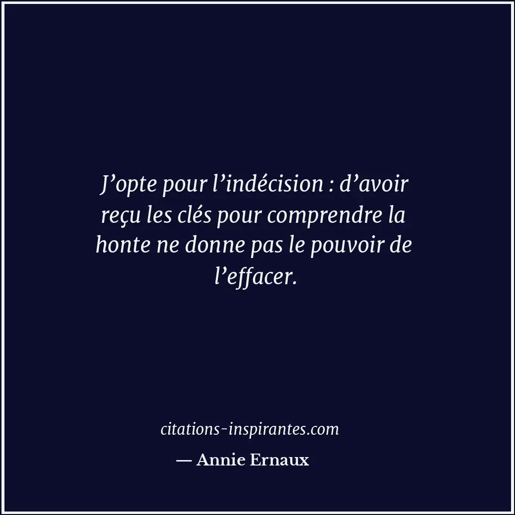 Citation de Annie Ernaux