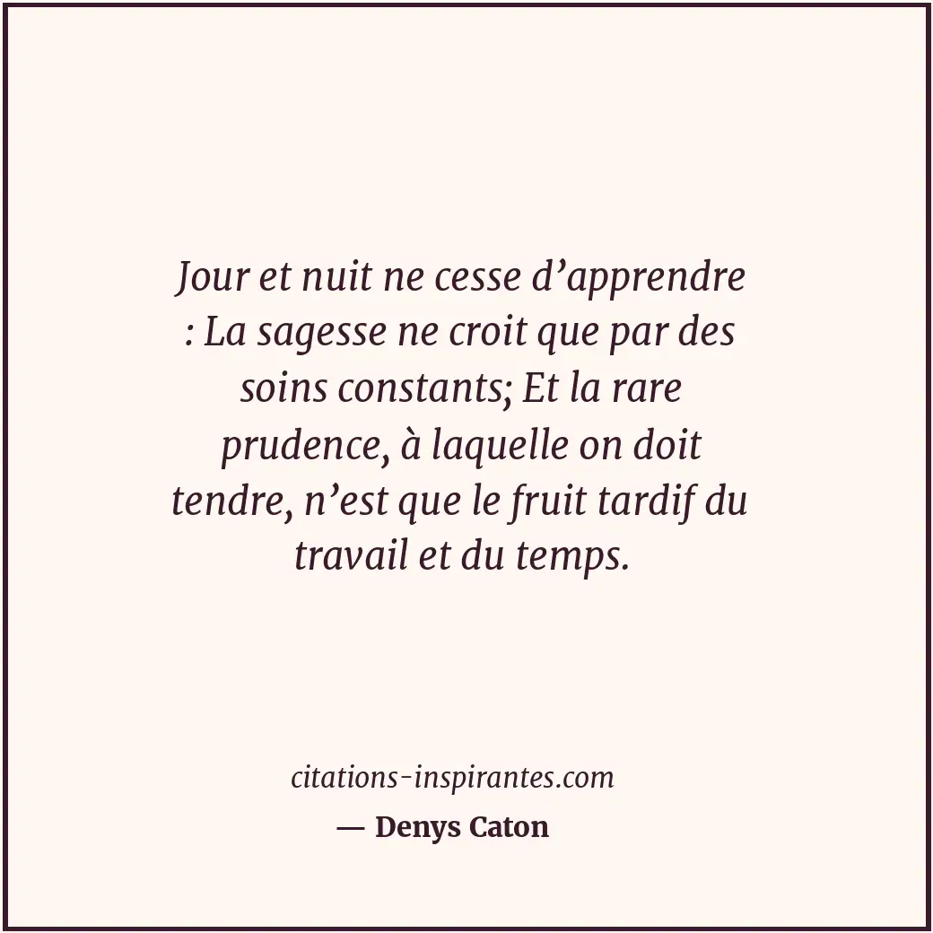 Citation de Denys Caton