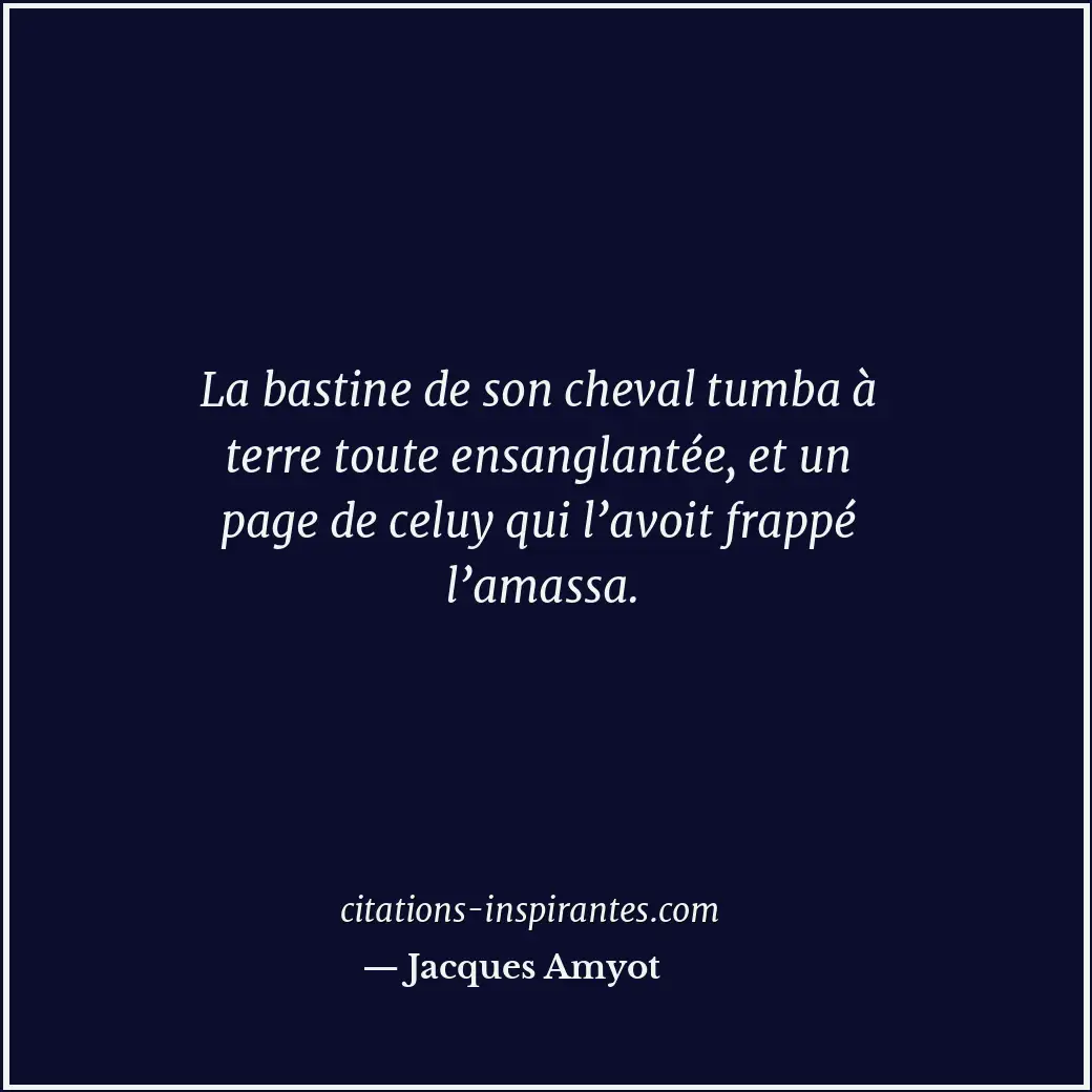 Citation de Jacques Amyot
