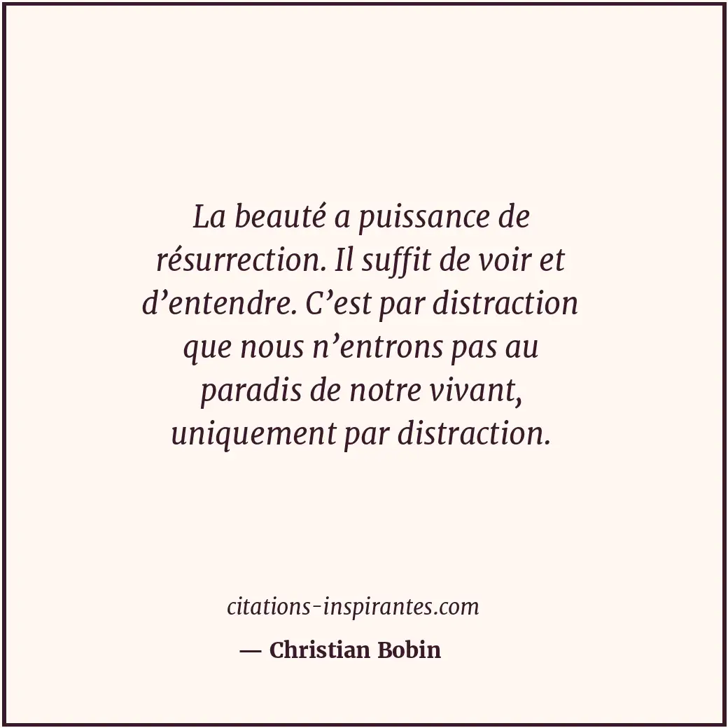 Citation de Christian Bobin