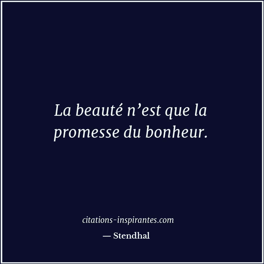 Citation de Stendhal