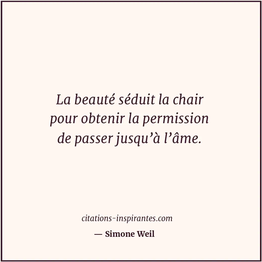 Citation de Simone Weil