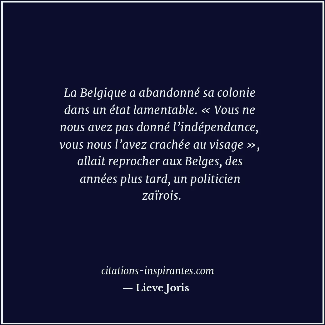 Citation de Lieve Joris