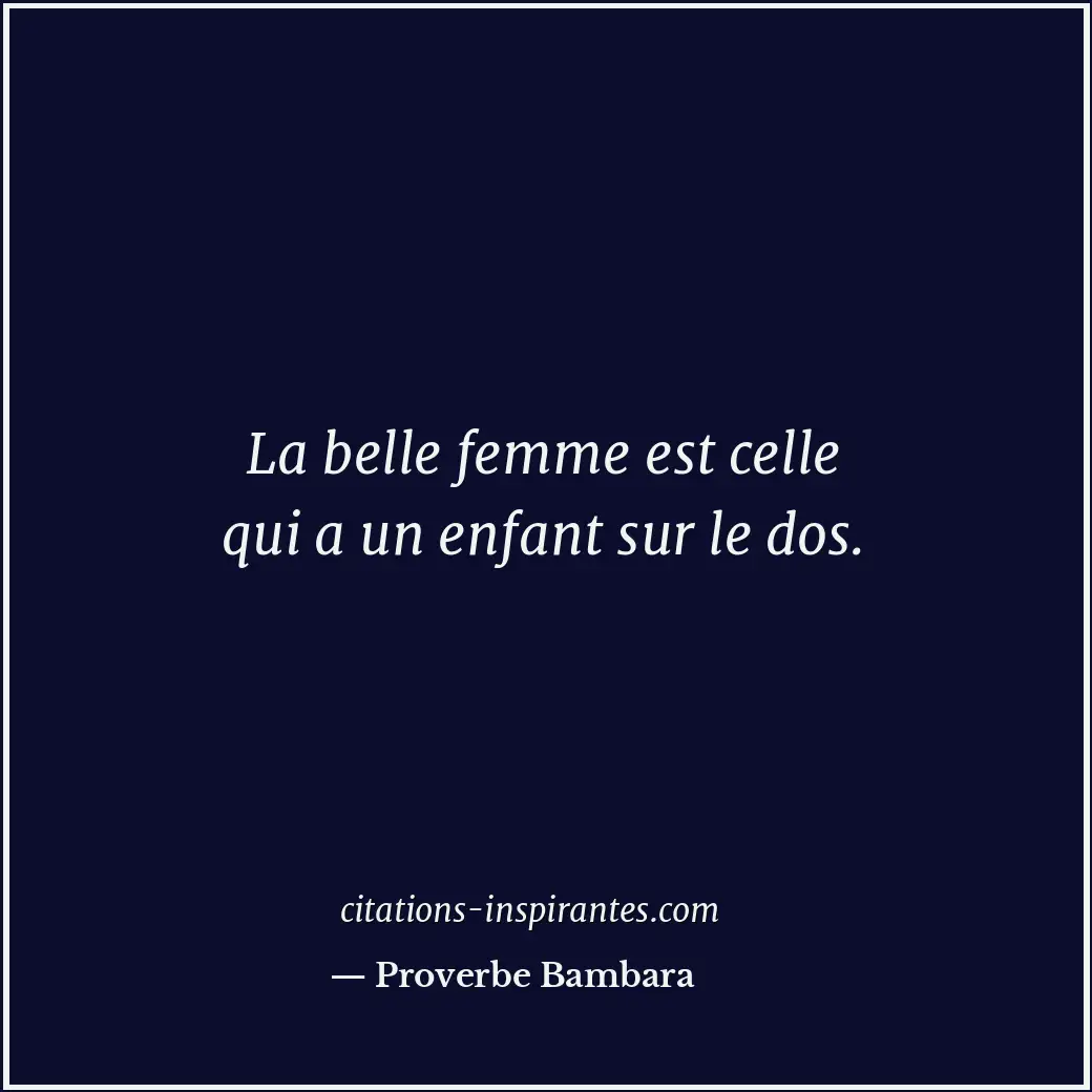 Citation de Proverbe Bambara