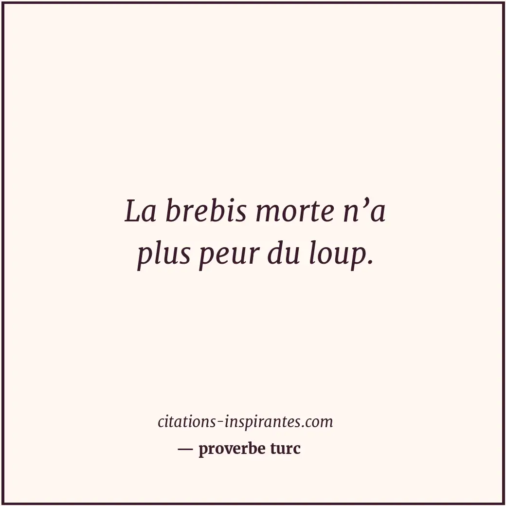 Citation de proverbe turc