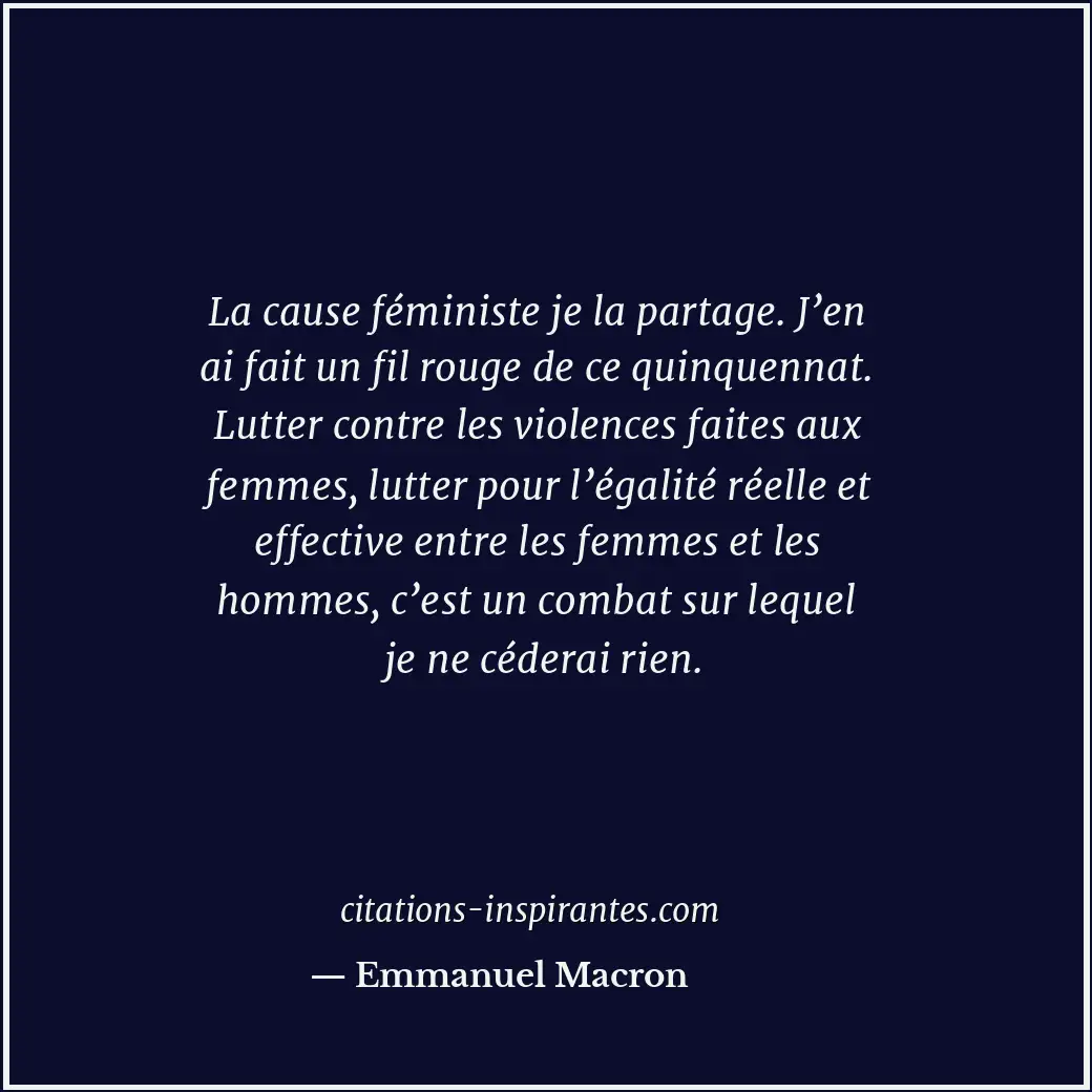 Citation de Emmanuel Macron