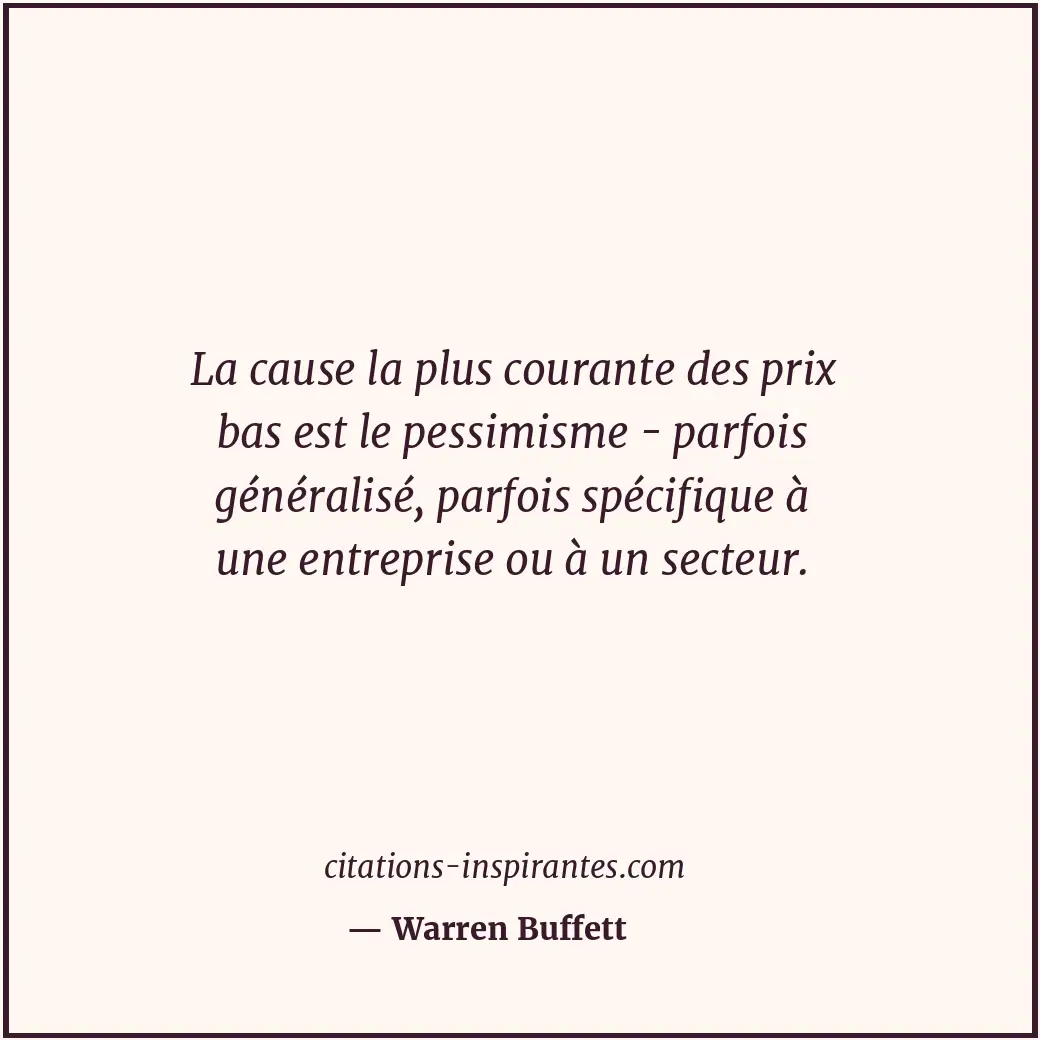 Citation de Warren Buffett