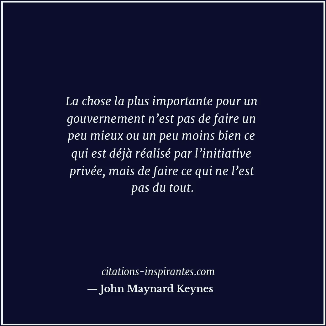 Citation de John Maynard Keynes