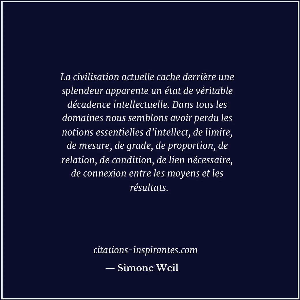 Citation de Simone Weil
