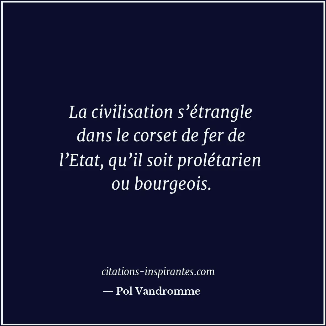 Citation de Pol Vandromme