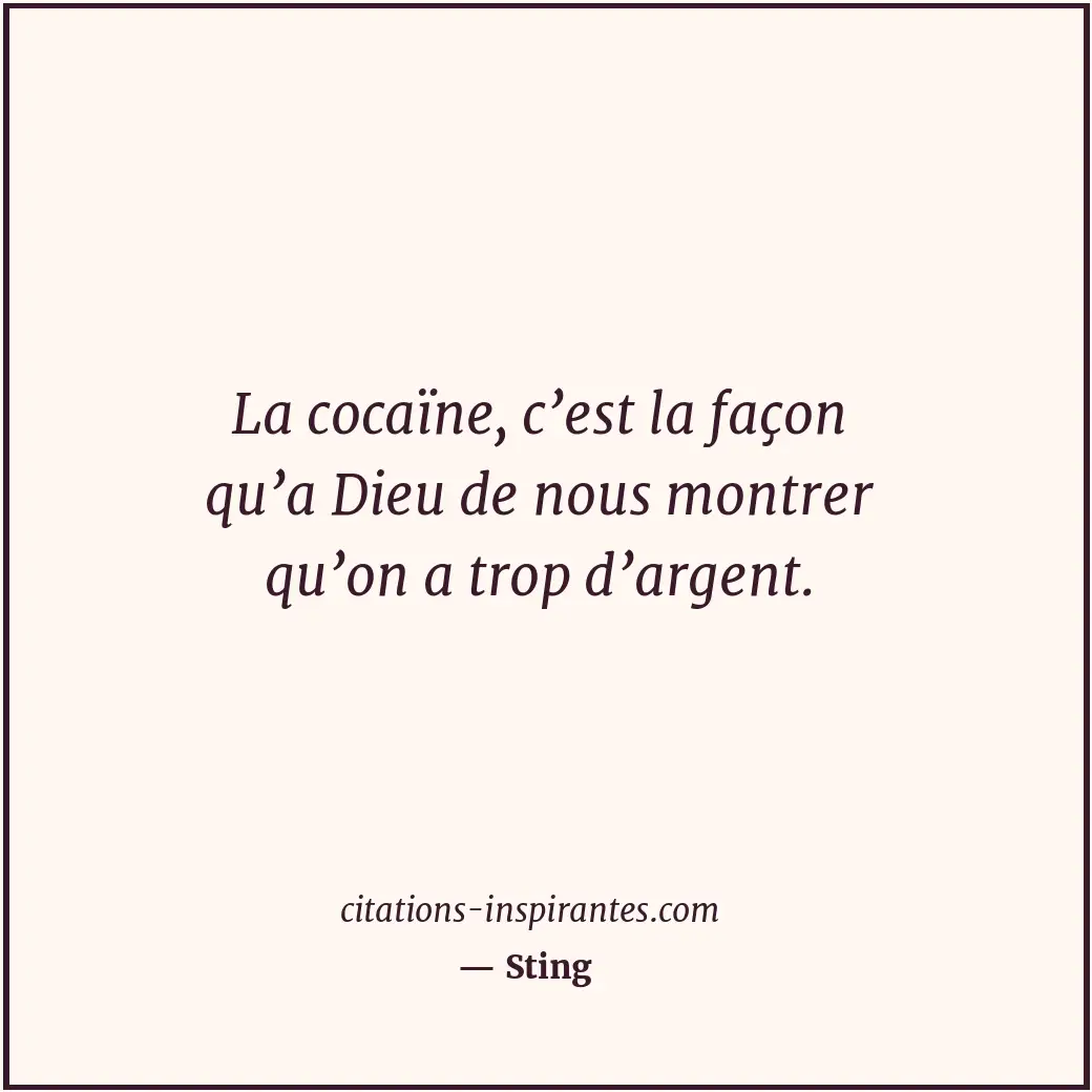 Citation de Sting