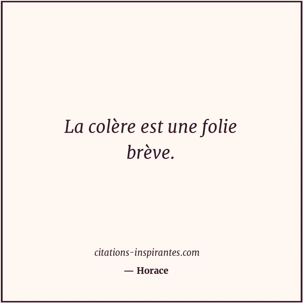 Citation de Horace