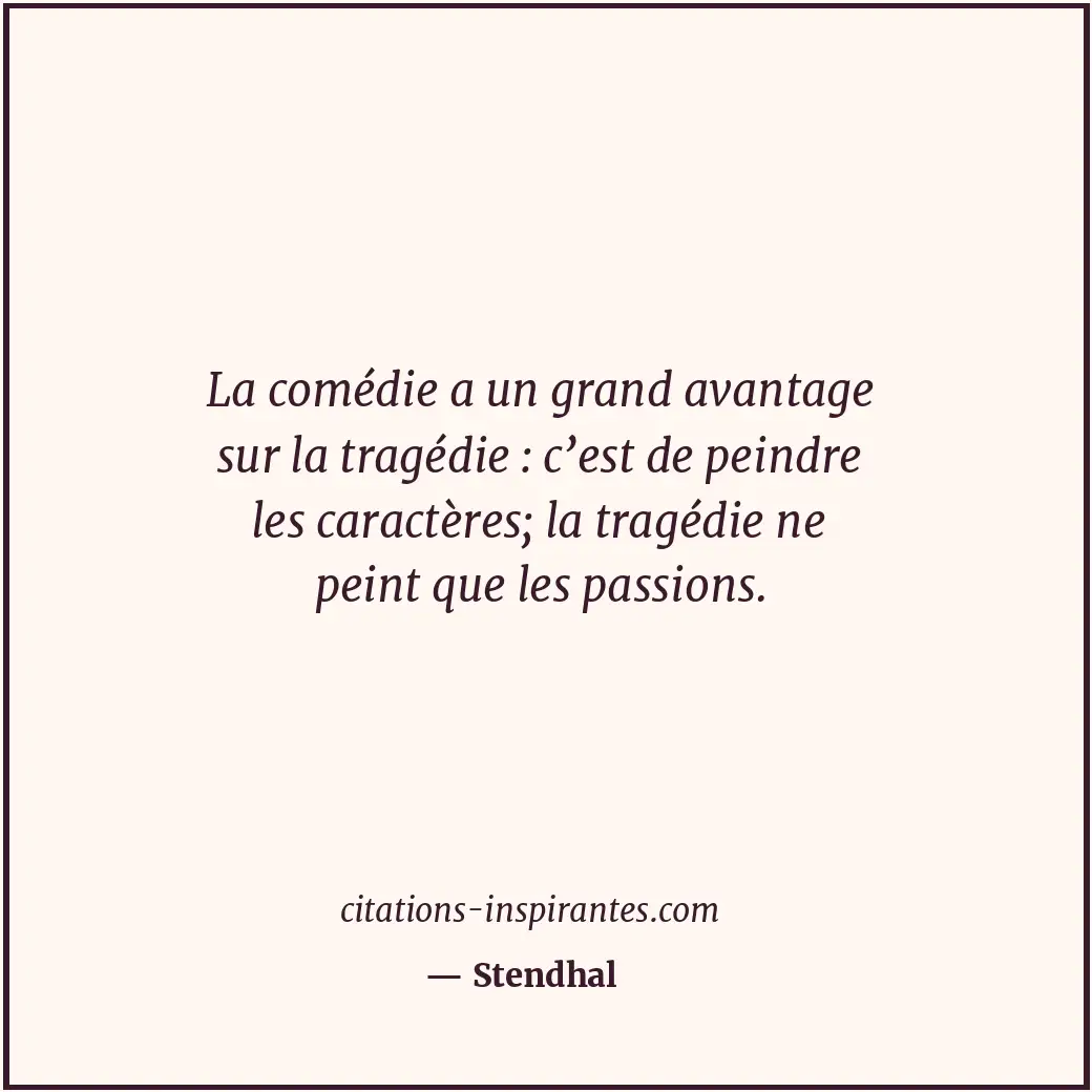 Citation de Stendhal